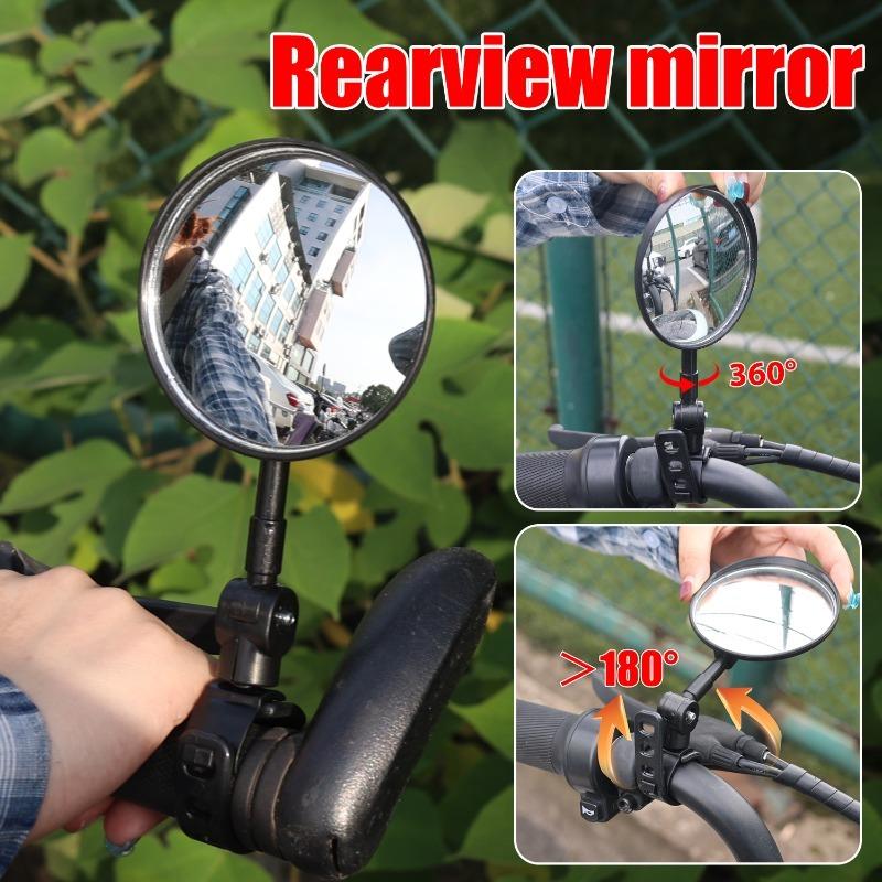 1/2PCS Motorcycle Strap Rearview Mirror Electric Scooters Motorbike Bicycle Extended Rear Reflector Back Mirror Riding Equipment