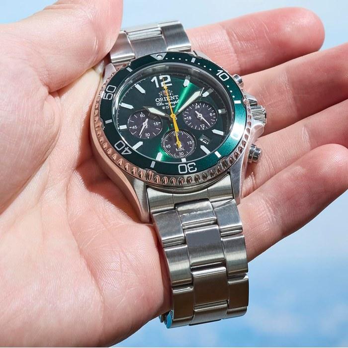 Orient Mako SOLAR PANDA RN-TX0204E Da Uomo Verde