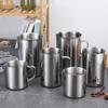 Stainless Steel Laboratory Beaker Large Capacity Scale Graduation Measuring Cups 500ml 1000ml Milk Frothing Pitcher