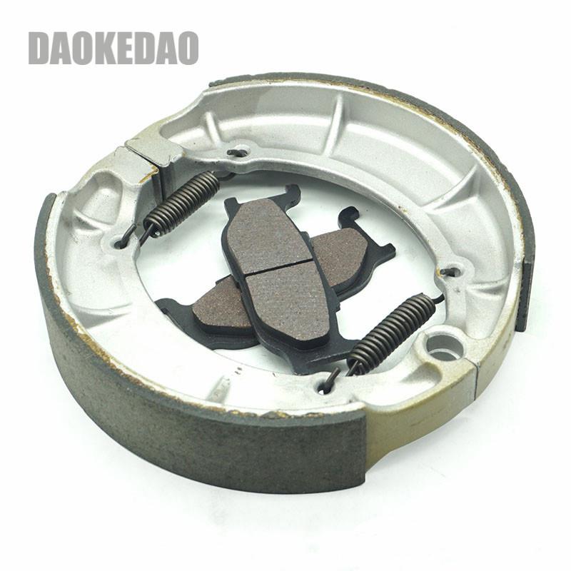 Para Yamaha XVS400 Drag Star DS4 XVS 400 1996-2017 XVS400C 1995-2016 Jogo de Pastilhas de Freio Dianteiras Traseiras Sapatas Kit