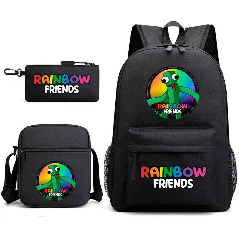 

Rainbow Friends Rainbow Friends Game Backpack Elementary School Star School Bag Three-piece Set 17 inch backpack