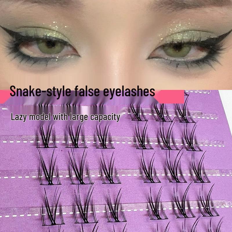 

Yuejiaoniang Zodiac Snake Series: Natural Curled False Eyelashes for Beginners