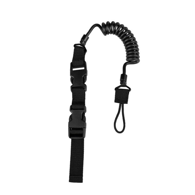 

Outdoor Rope Anti-loss Protection Military Fan Accessories Retractable Elastic Backpack Sports Camping Tasks Nylon чорний