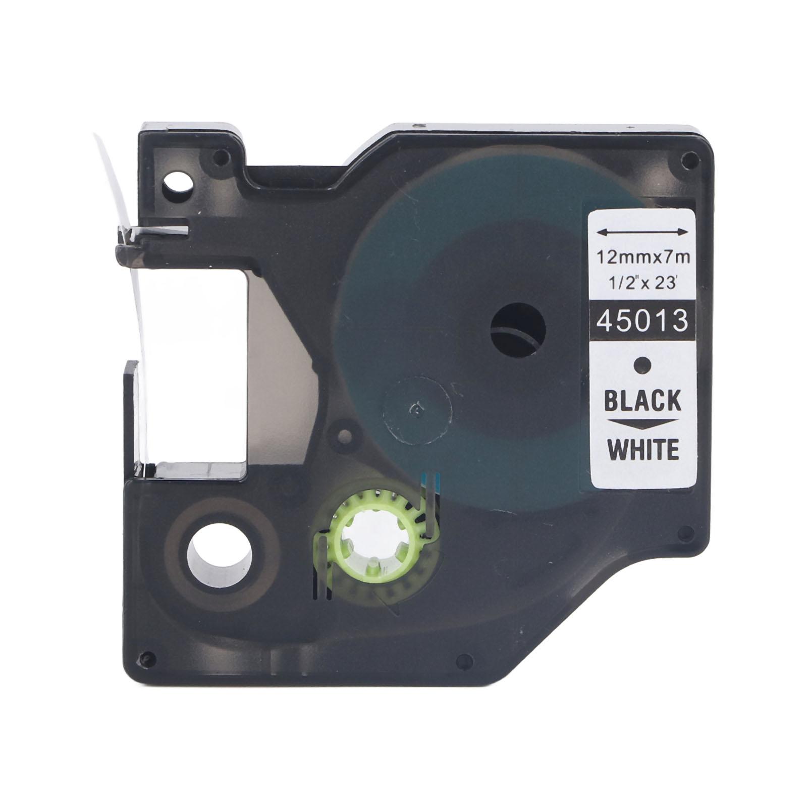 12 мм лента для этикеток сменная 23,0 фута длиной водонепроницаемая высоколаминированная лента для этикеток для теста Black On White Background