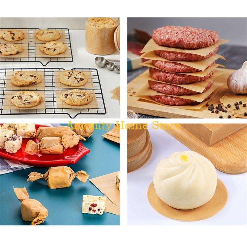 F26C 200Pcs Heat Resistant Parchment Sheets Suitable for Oven Air Fryer Microwaves Use