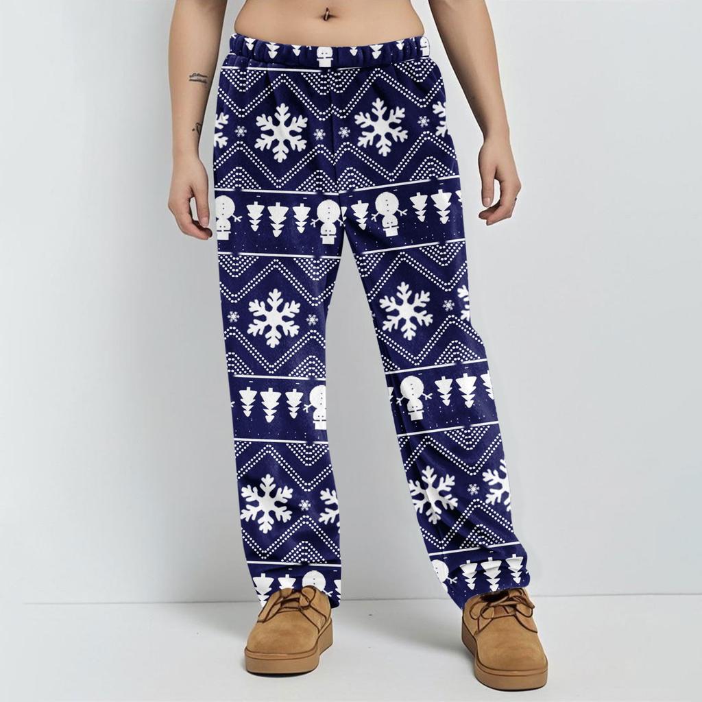 Pajama Pants Sleepwear Casual Drawstring Elastic Waist Pants Comfy Straight Yoga Loose Trousers