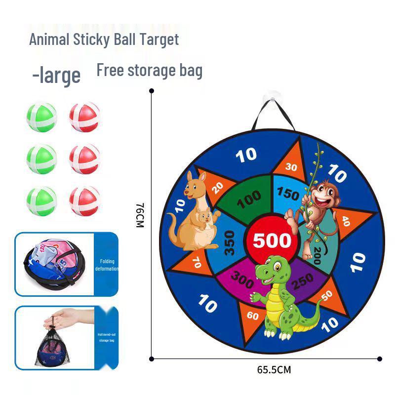 Children's Fruit Sticky Ball Target Game - Early Education Animal Throwing Set