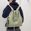 New dual-purpose small backpack, casual niche girlfriend handheld shoulder bag, Japanese and Korean drawstring commuter work backpack