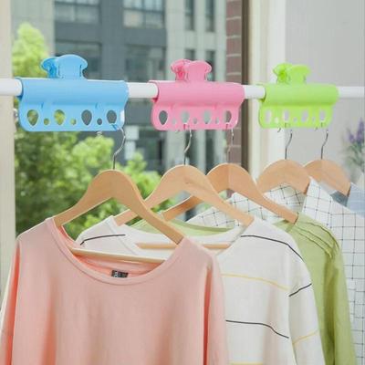 Windproof Clothes Drying Rod with Large Clip Hangers