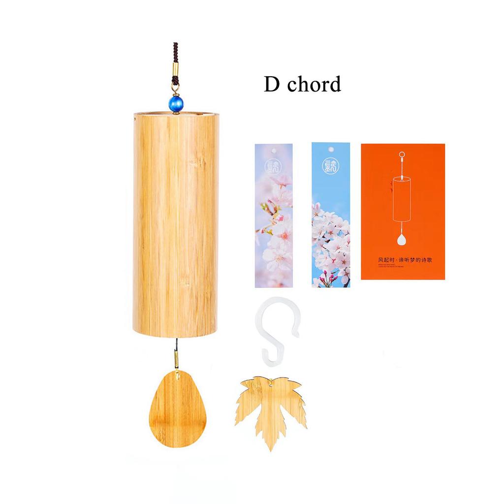 Japanese Bamboo Wind Chimes 8 Rods Chord Windchime Chimes Craft Outdoor Garden Patio Windbell Notes Zen Meditation C F D G