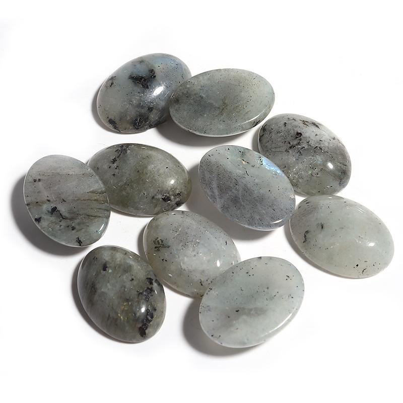 2-10Pcs Oval Natural Stone Cabochon For Jewelry Making Green Ring Base Pendant Flatback Cameo Diy Handmade Finding