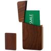 YOYAI Business Card Holder, Wood, for Men and Women, Keeps Business Cards Corners Secure, Made of Natural Wood, Slim, Lightweight, Magnetic, Business