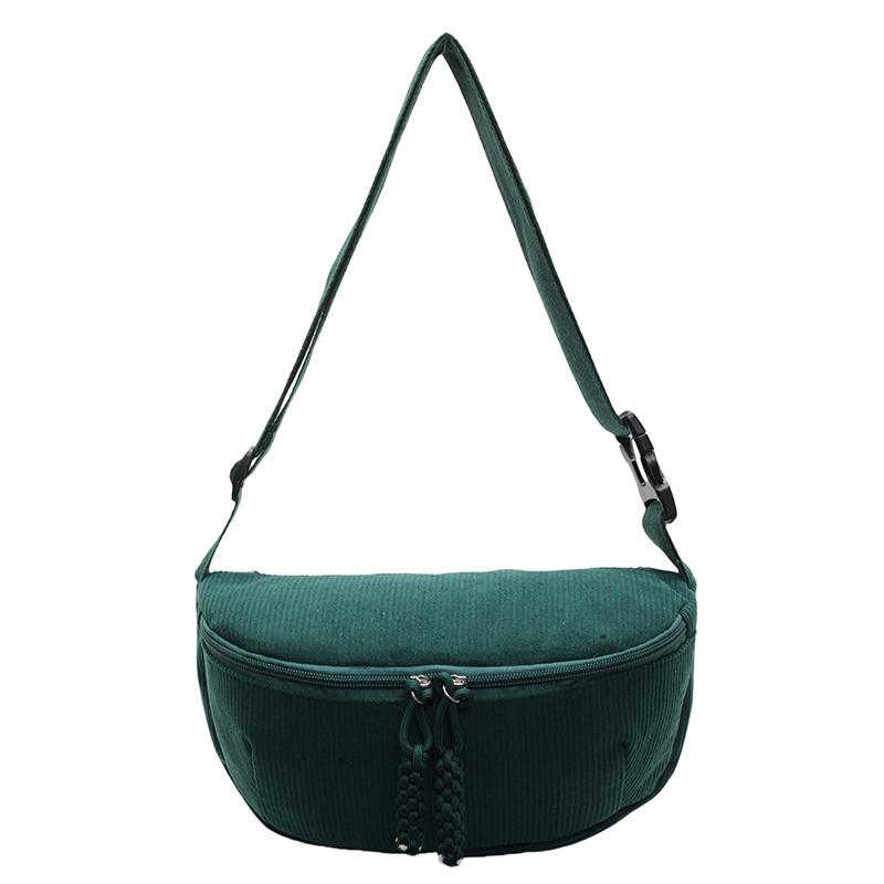 Corduroy Chest Bag Women's Underarm Bag Shoulder Bag Commuter Crossbody Bag