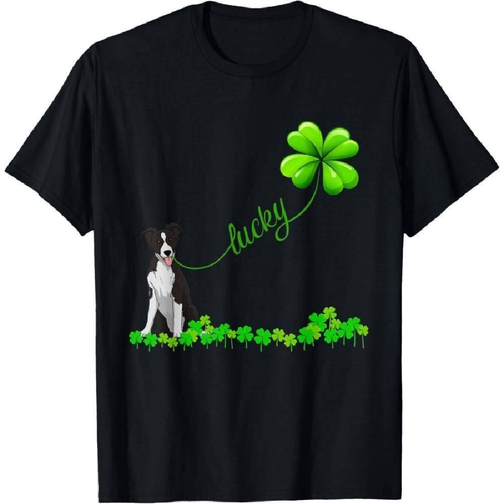 Irish Lucky with border collie T-shirt S
