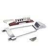 Ogdni Guitar Trapeze Tailpiece Bridge and Saddle Replacement for Jazz Archtop Guitars 6-String Roller, Tune-O-Matic Bridge, (Chrome)