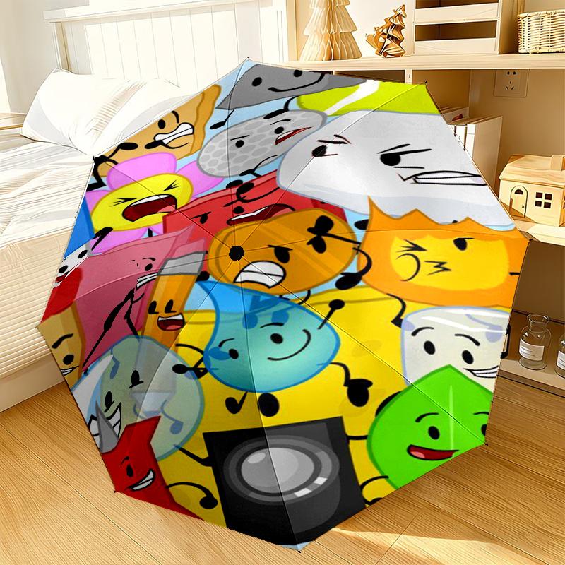 Colorful Dream Island Collage Umbrella 8-Frame for Travel, camping, Casual Lightweight Portable Umbrella, Essential for every family Holidays Gift