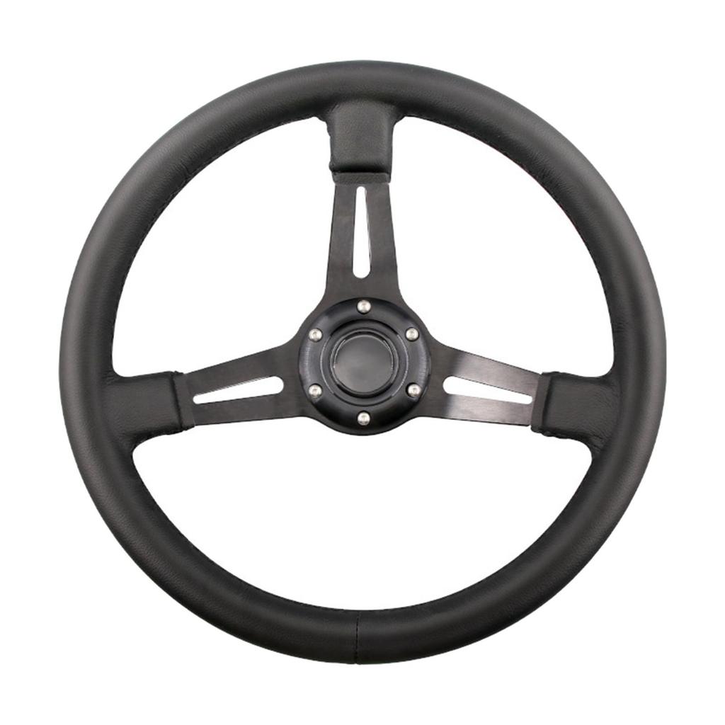 Golf Cart Sports Style Steering Wheel with PU Cortex Material and Precise Fit for Club Car Golf Cart Parts