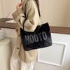 Winter Plush Underarm Women's Bag Large Capacity Alphabet Handbag College Student Make-up Commuter Shoulder Bag