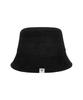 Bajal Wide Corduroy Label Bucket Hat Black