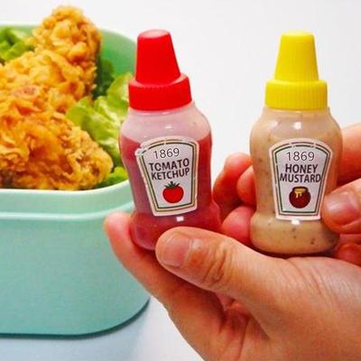 Mini Würzsaucenflasche Kleine Behälter Hübsche Katze Hund Bento Flaschen Mittagessen