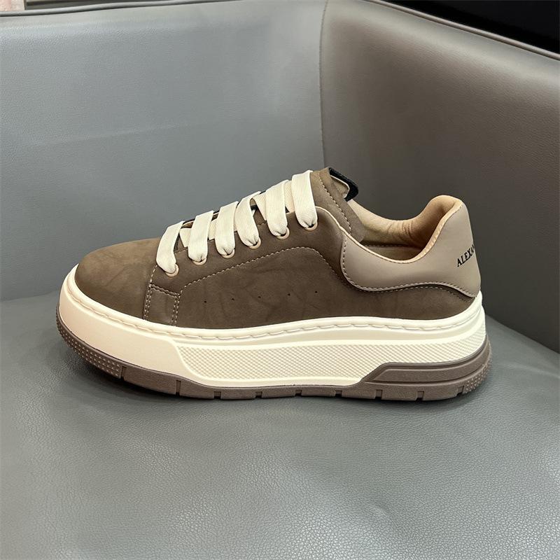 Scarpe con plateau autunnali nuove leggere sportive casual scarpe da ginnastica retrò pelle dl