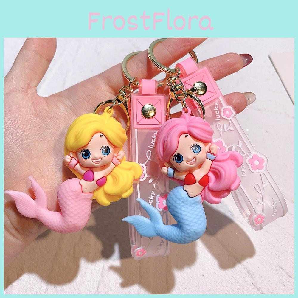 Enchanting Mermaid Princess Keychain 2024 Silicone Keyring Pvc Gift For Women