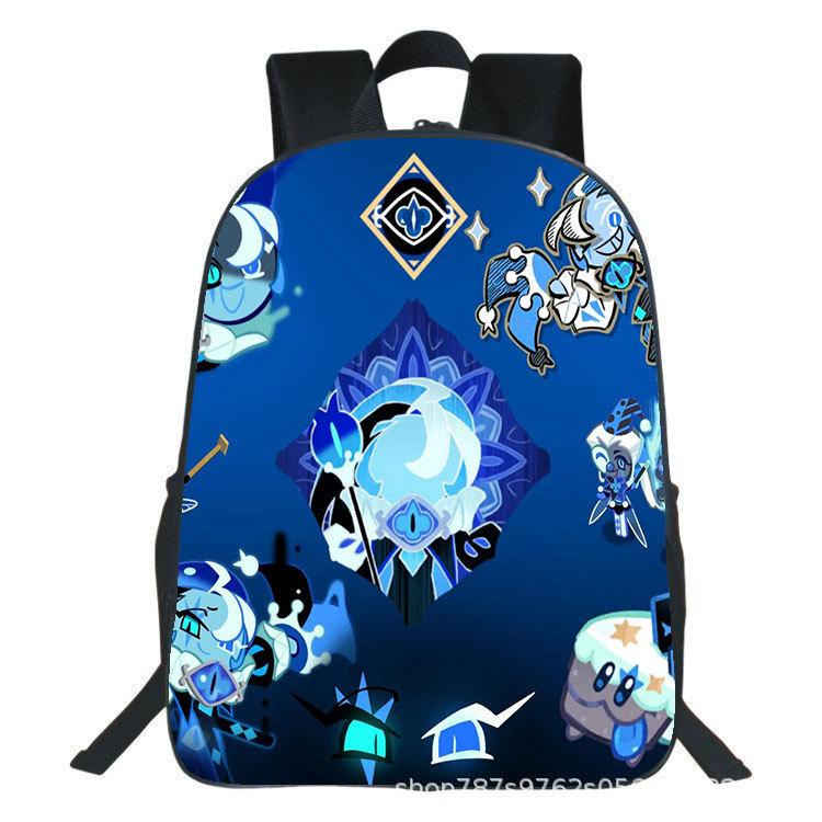 Shadow Milk Cookie Run Kingdom Backpack for Boy Girls Cool Student Business Daypack Cute Cartoon College Canvas Bags with Pocket