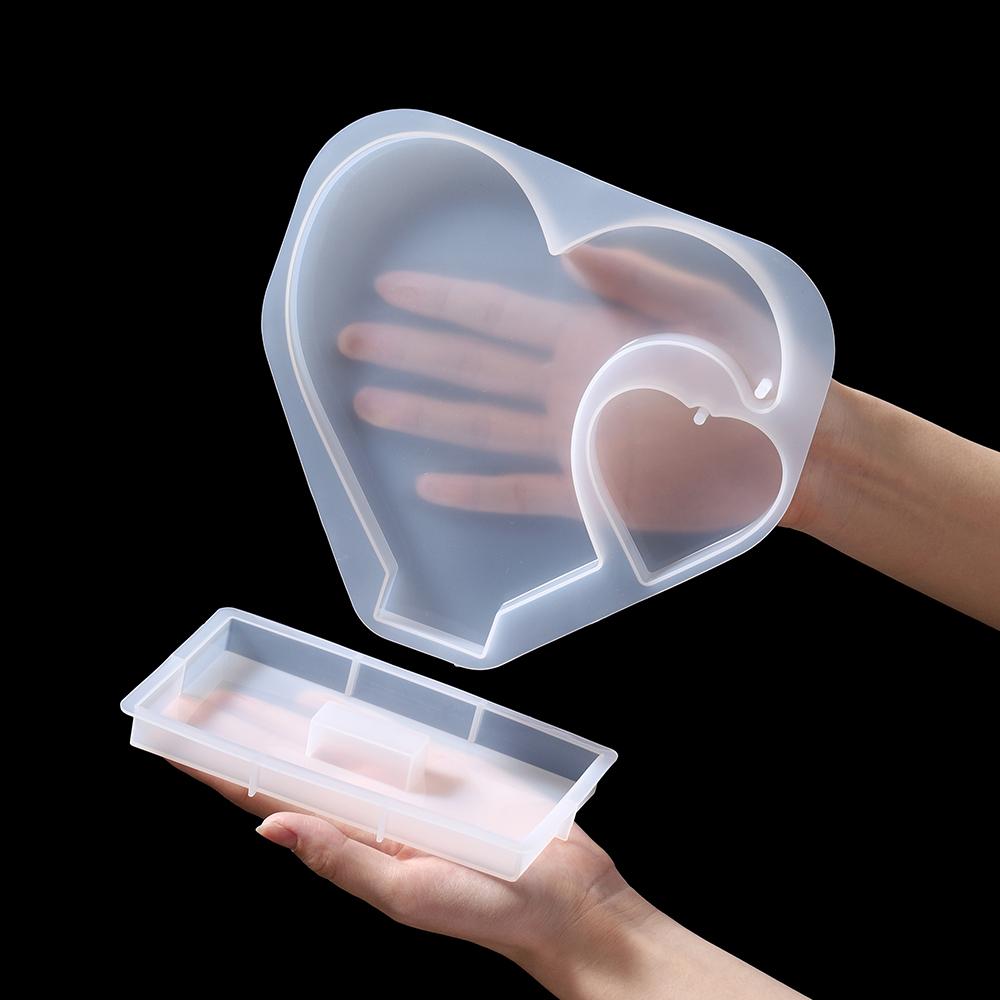 Love Heart Photo Frame Pendulum Pedestal Base Silicone Mold Crystal Epoxy Resin Mold for DIY Jewelry Craft Making Home Decoratio