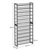 12 Tier Shoe Rack, Set of 2 6 Tier Shoe Organizers, 48-60 Pairs of Shoes, Large Capacity, Metal Shoe Shelf, R