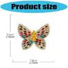 Elegant Crystal Butterfly Accessory Brooch Zinc Alloy Construction Stylish Design For Weddings And Business Meetings