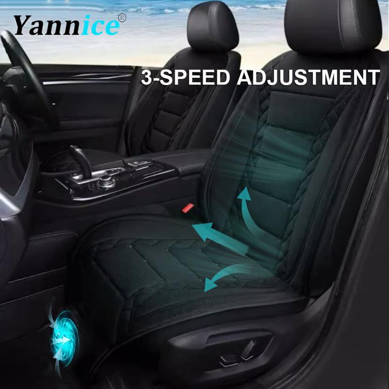 Universal Car Summer Cool Air Seat Cushion 12V/24V USB Charging Breathable Car Seat Cover With Fan Multi-color 3-SpeedAdjustment