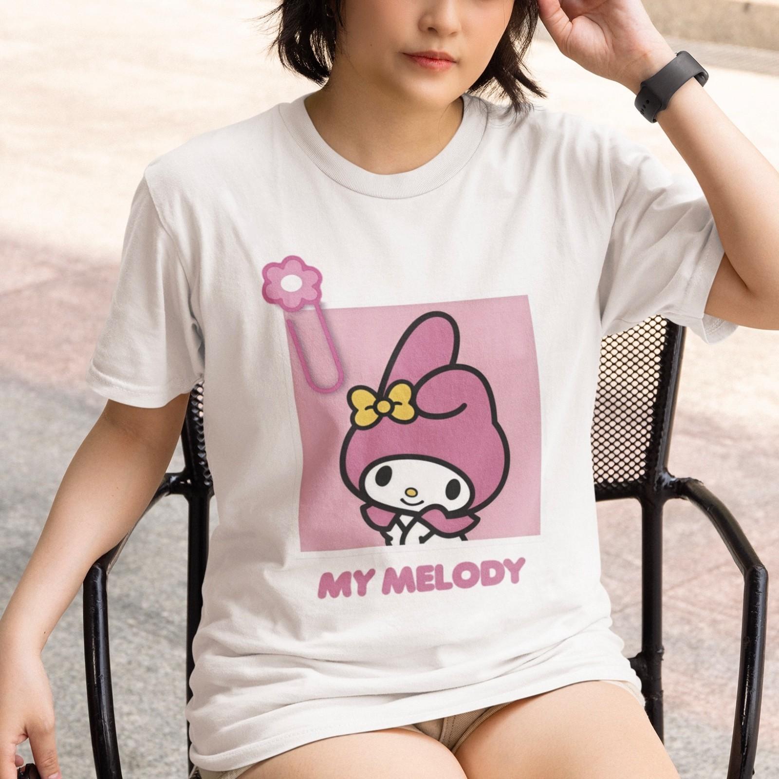 Sanrio My Melody T-Shirt Kawaii Bunny Graphic Tee Cute Japanese Cartoon Unisex XXXXL