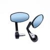 Aluminum Universal Motorcycle Handlebar Reflector Rear View Mirrors 1 Pair Ellipse Bar End Rearview Mirror Motorbike Accessories