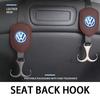 WET1 For Volkswagen VW Car Headrest Double Hook Black Rope Fixed Hook Adjusting Hanger Polo Jetta Sagitar Magotan Passat B5 B6 B7 CC