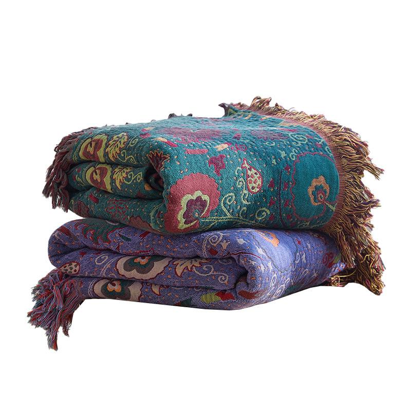 Multi-layer Cotton Gauze Throw Blanket Machine Washable Towel Quilt Summer Sofa Office Nap Air Conditioning Cover Blanket Household Sofa Towel