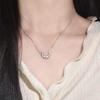 Real Gold Plated Nickel Silver Star and Moon Necklace - Elegant Luxury Design for Women