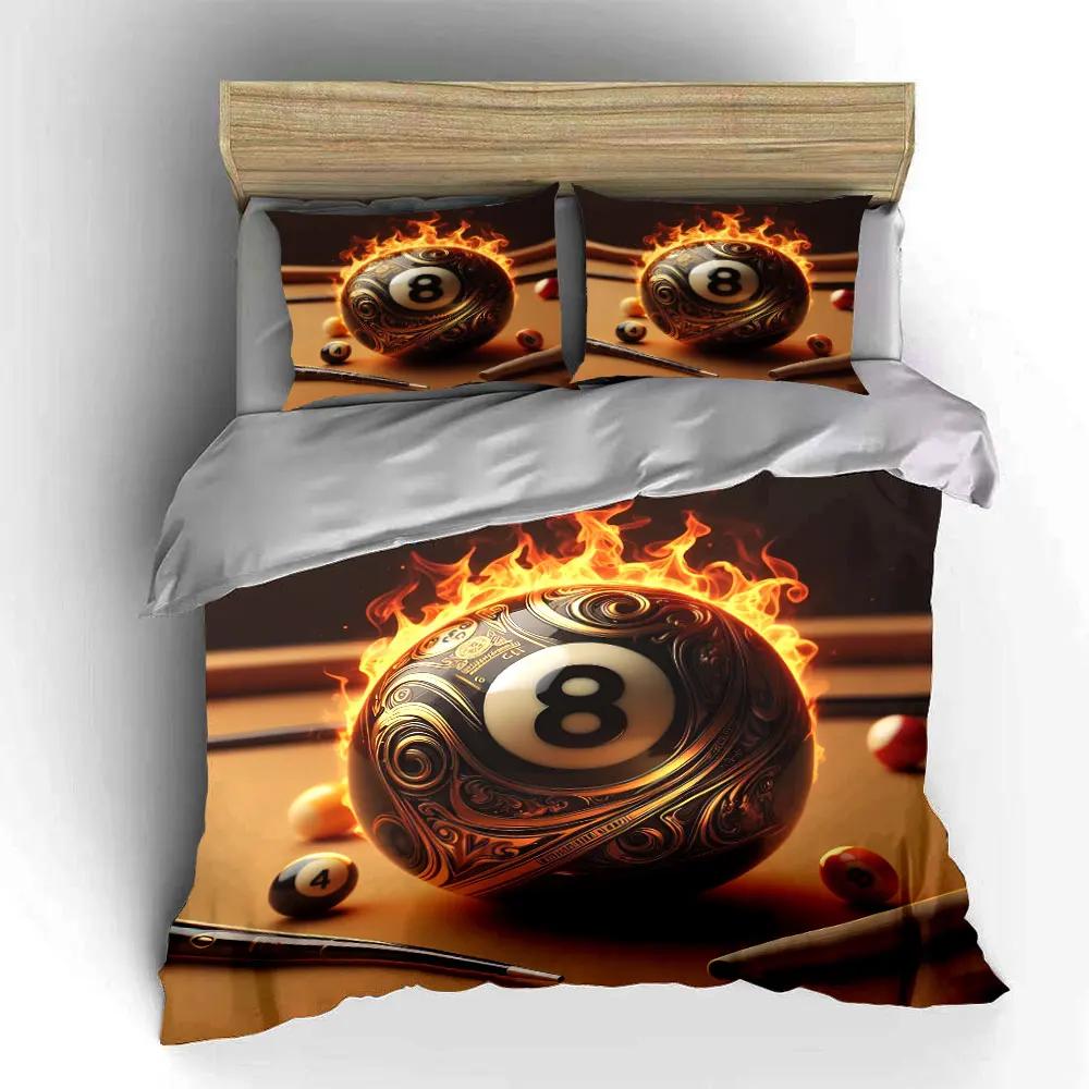 "Stylish Billiard Three-Piece Set" Soft Comfortable Duvet Cover Bedding Set Included 1*Duvet Cover & 2*Pillowcases, gift