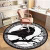 800 Grams Per Square Meter Crystal Velvet Home Decor Viking Gothic Raven Rug,Soft Floor Mat for Living Room,Bedroom,Gaming,Protective Mat Fo