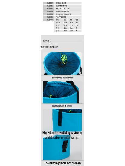 Portable Folding Water & Fish Bucket for Camping and Travel