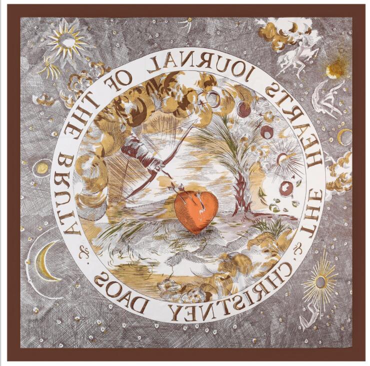 

Роскошный бренд Большой размер Шарф с принтом Love Женский квадратный шарф из твила и шелка Шарф с дизайном букв Шаль Банданы 130*130СМ 130X130CM