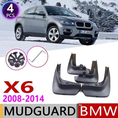 Fram Bak Stänkskydd för BMW X6 E71 2008~2014 Skärm Stänkskydd Flik Stänkskydd Stänkskärmar Tillbehör 2009 2010 2011 2012 2013