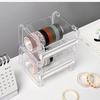 Household Convenience Creative Cutter Set Tape Dispenser Transparent Holder Storage Box Office Washi Tapes Organizer Accessories
