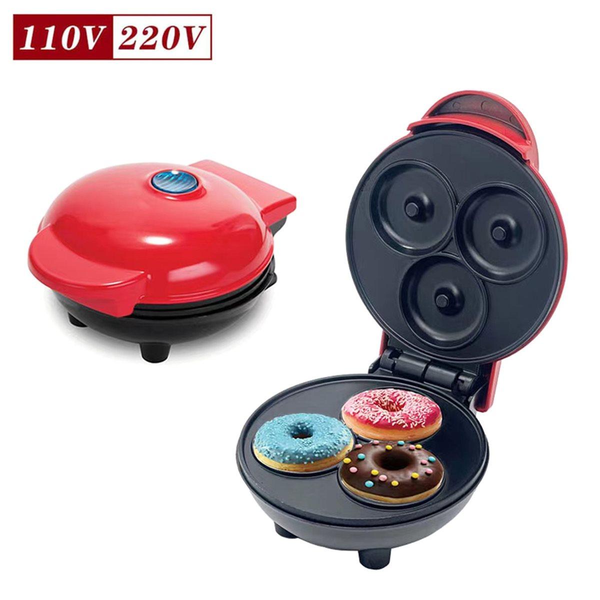 

2026 New Electric Maker Machine, Non-Stick Baking Pan for 3 Donuts, Ideal for Home Snacks and Breakfast US Plug China Mainland