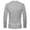 New Men's Casual Henry Slim Fit Solid Color Long Sleeve T-Shirt