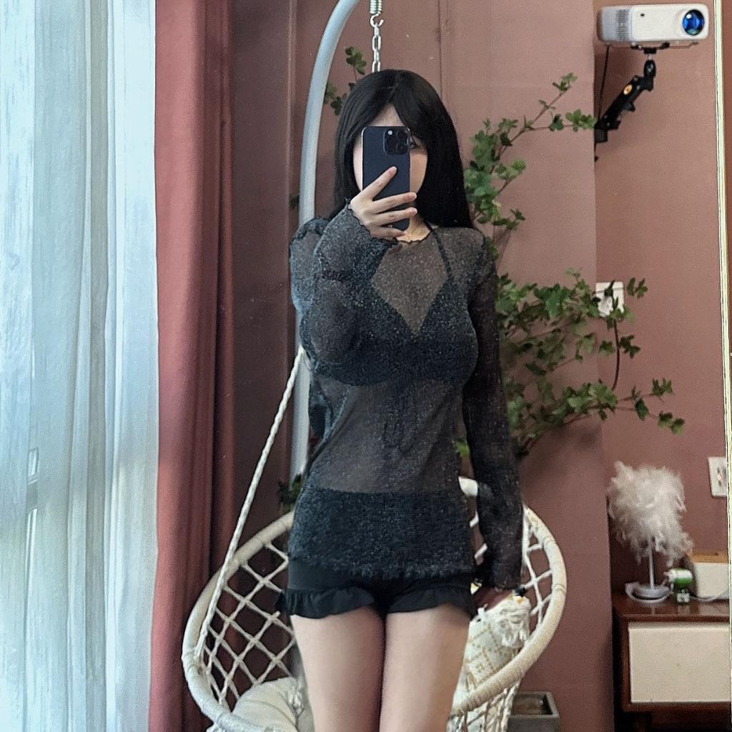 1011 Korean version of swimsuit female student sexy smock covering belly and showing thinness three-piece set conservative small chest high waist quic