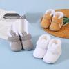 Sapatos de Veludo de Algodão de Inverno para Bebê (3-12 Meses) - Meias Walker Unissex de Solado Macio