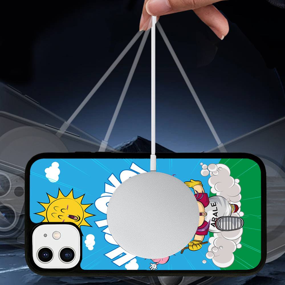 Cartoon Dr Slump Arale Black For Magnetic Phone Case For IPhone 16 15 17 Pro Max 11 12 13 14 Plus Cover