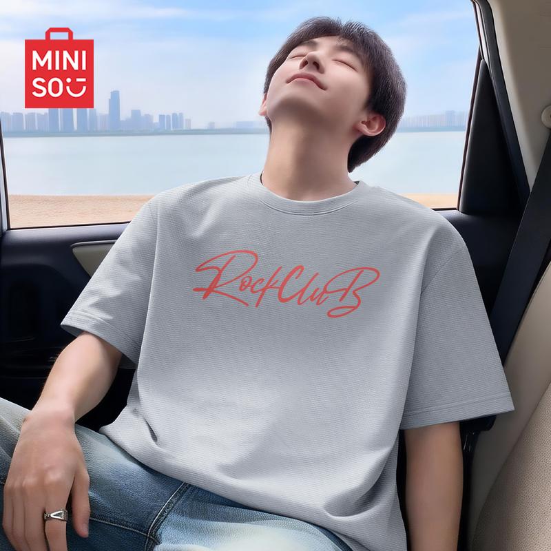 

MINISO Men s Ice Silk Quick-Dry Cooling Sport T-Shirt 2XL