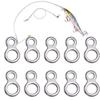 10Pcs Double 8 Fishing Solid Ring Stainless Steel Fishing Lures Connectors  Ocean Boat