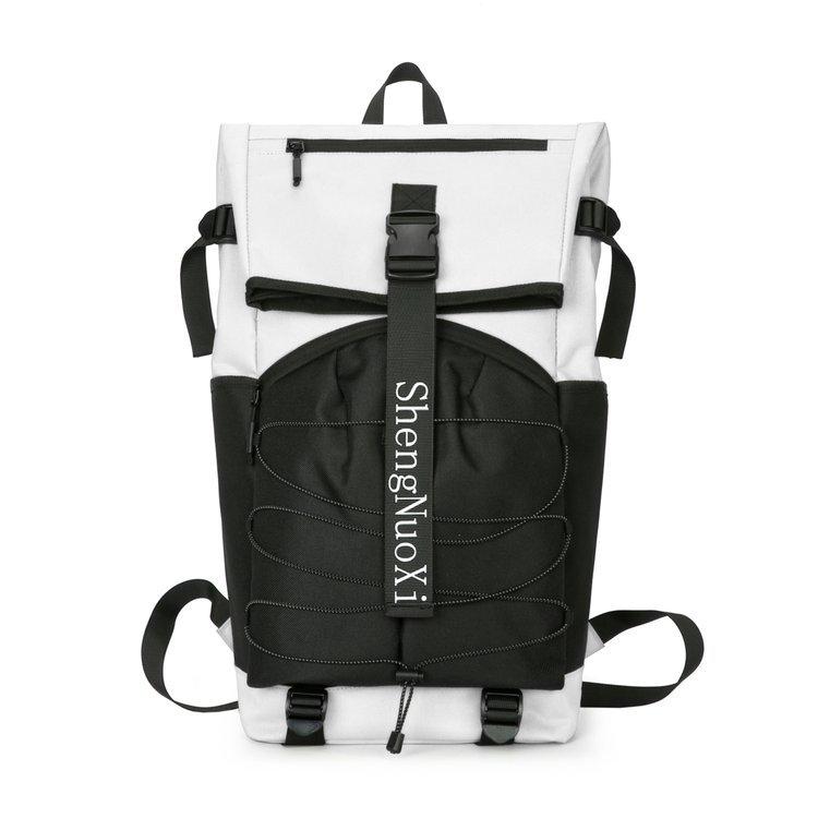 Schoolbag Trend Color Matching Backpack Street Style Outdoor Sports Backpack Trend Fashion College Student Campus Lightweight School Bag Men